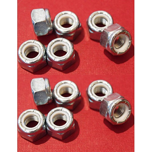 PACK OF 25 NEW GHF222-5/16" UNF NYLOC BZP NUTS 