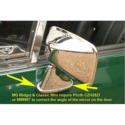 Stainless Steel Door Mirrors Anti Dazzle Flat Glass TEX Brand M689901